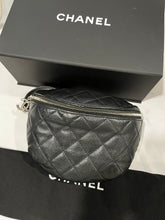 Load image into Gallery viewer, Chanel Uniform Black Silvertone Hardware Fanny Belt Bag