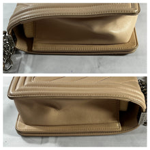 Load image into Gallery viewer, Chanel Light Pink Medium Large Le Boy Chevron Quilted Flap Calfskin
