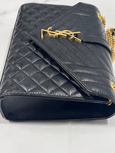 Load image into Gallery viewer, Saint Laurent YSL Black Envelope Crossbody Shoulder Bag
