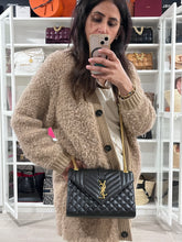 Load image into Gallery viewer, Saint Laurent YSL Black Envelope Crossbody Shoulder Bag