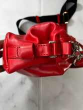 Load image into Gallery viewer, Givenchy Red Calfskin Micro Nightingale Logo Strap Crossbody