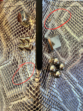 Load image into Gallery viewer, Christian Louboutin Small Cabarock Metallic Snakeskin Embossed Tote Bag