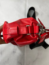 Load image into Gallery viewer, Givenchy Red Calfskin Micro Nightingale Logo Strap Crossbody