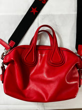 Load image into Gallery viewer, Givenchy Red Calfskin Micro Nightingale Logo Strap Crossbody