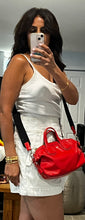 Load image into Gallery viewer, Givenchy Red Calfskin Micro Nightingale Logo Strap Crossbody