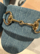 Load image into Gallery viewer, Gucci GG Denim Lady Horsebit Platform Sandals