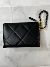 Load image into Gallery viewer, Chanel 19 Black Quilted Wristlet Clutch Bag