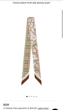 Load image into Gallery viewer, Burberry Checkered Cherry Blossom Twilly