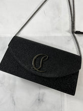 Load image into Gallery viewer, Christian Louboutin Black Glitter Loubi54 Crossbody Bag
