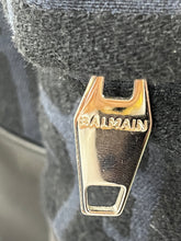 Load image into Gallery viewer, Balmain Navy Black Logo Backpack