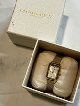 Load image into Gallery viewer, Olivia Burton London Rectangle Gold Mesh Watch