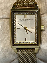 Load image into Gallery viewer, Olivia Burton London Rectangle Gold Mesh Watch