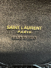 Load image into Gallery viewer, Saint Laurent YSL Black Embossed Envelope Clutch