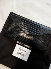 Load image into Gallery viewer, Saint Laurent YSL Black Embossed Envelope Clutch