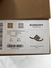 Load image into Gallery viewer, Burberry Label Print Slides Size 38.5