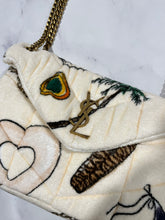 Load image into Gallery viewer, Saint Laurent YSL Ivory Terry Cloth Lou Lou Small Puffer