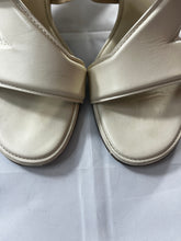 Load image into Gallery viewer, Bottega Veneta Ivory Slip On Block Heel Sandals