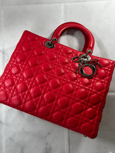 Load image into Gallery viewer, Dior Rose Pink Lambskin Large Lady Dior Bag