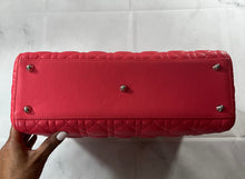 Load image into Gallery viewer, Dior Rose Pink Lambskin Large Lady Dior Bag
