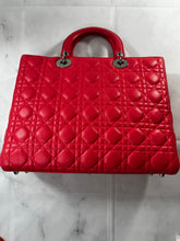 Load image into Gallery viewer, Dior Rose Pink Lambskin Large Lady Dior Bag