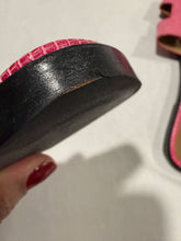 Load image into Gallery viewer, Hermes Lizard Pink Oran Slide Sandals