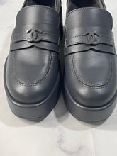 Load image into Gallery viewer, Chanel Gray Platform Loafers