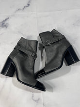 Load image into Gallery viewer, Chanel 22 Gray Metallic Booties