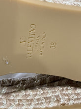 Load image into Gallery viewer, Valentino Garavani Ivory Rockstud Espadrille Wedge Sandal
