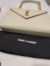 Load image into Gallery viewer, Saint Laurent YSL Large Envelope Cream Crossbody Shoulder bag