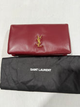 Load image into Gallery viewer, Saint Laurent YSL Burgundy Puffy Wallet