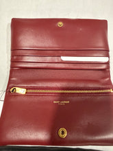 Load image into Gallery viewer, Saint Laurent YSL Burgundy Puffy Wallet