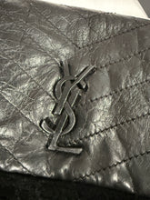 Load image into Gallery viewer, Saint Laurent YSL Black Shearling Nikki Crossbody Shoulder Bag