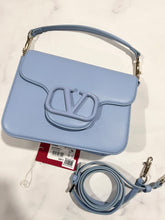 Load image into Gallery viewer, Valentino Garavani Loco Leather Blue Shoulder Bag