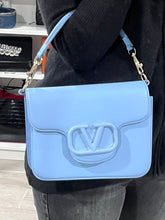 Load image into Gallery viewer, Valentino Garavani Loco Leather Blue Shoulder Bag
