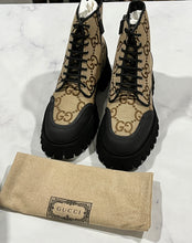 Load image into Gallery viewer, Gucci Logo Lace Up Combat Boot Mens