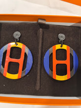 Load image into Gallery viewer, Hermes Multicolor Horn Statement Earrings