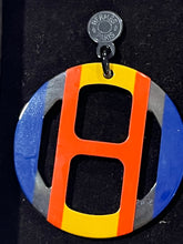 Load image into Gallery viewer, Hermes Multicolor Horn Statement Earrings