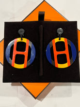 Load image into Gallery viewer, Hermes Multicolor Horn Statement Earrings