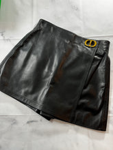 Load image into Gallery viewer, Christian Dior CD Buckle Leather Skort