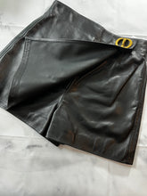 Load image into Gallery viewer, Christian Dior CD Buckle Leather Skort