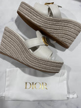 Load image into Gallery viewer, Dior 30 Montaigne Ivory Wedge Slide