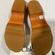Load image into Gallery viewer, Chloe White Leather Wooden Clogs