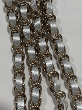 Load image into Gallery viewer, Chanel Silver Lambskin Leather Pearl Convertible Clutch/Crossbody