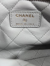 Load image into Gallery viewer, Chanel Silver Lambskin Leather Pearl Convertible Clutch/Crossbody