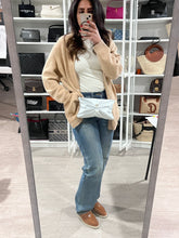 Load image into Gallery viewer, Chanel Silver Lambskin Leather Pearl Convertible Clutch/Crossbody