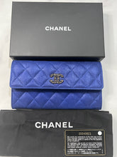 Load image into Gallery viewer, Chanel Cobalt Blue Long Wallet