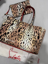 Load image into Gallery viewer, Christian Louboutin Patent Leather Leopard Cabata Tote Bag