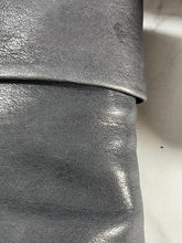 Load image into Gallery viewer, Chanel 13B Gray Leather Navy Captoe Ankle Bootie