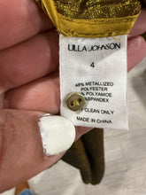 Load image into Gallery viewer, Ulla Johnson Gold Metallic Foil Dress