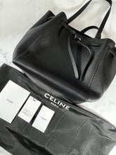 Load image into Gallery viewer, Celine Black Cabas Phantom Soft Grain Small Shoulder Bag
